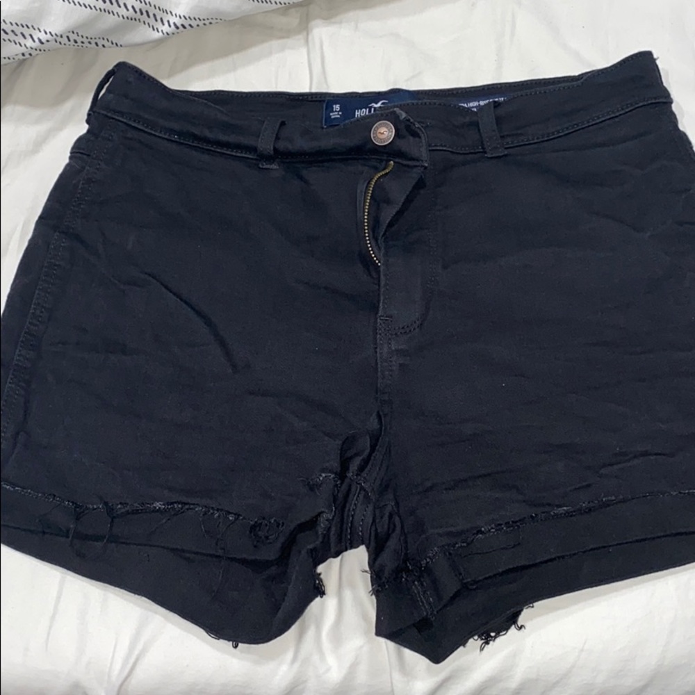 Black hi rise shorts